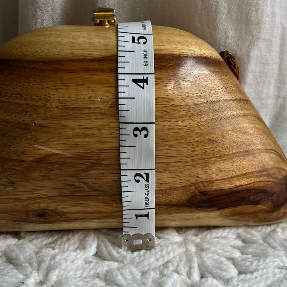 SUAREZ New York Natural Wood Handbag RARE - Picture 9 of 10